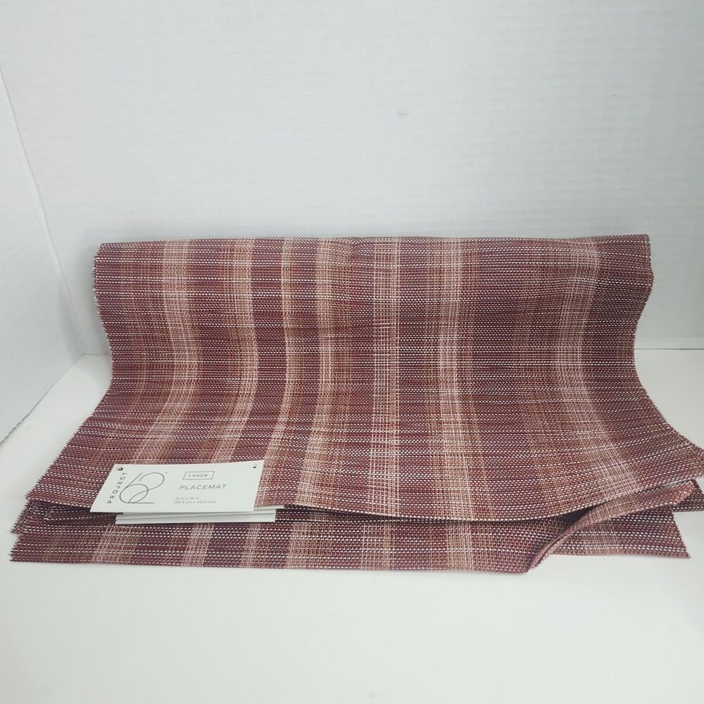 NEW Project 62 Placemats Set of 4 Size is 14”x19” Indoor Outdoor RED